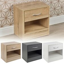 1 Drawer Compact Wooden Bedroom Bedside Cabinet Furniture Nightstand Side Table for sale  Shipping to South Africa