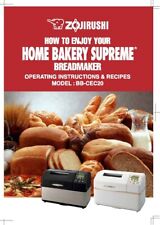 Operator & Maintenance Manual Fits Zojirushi CEC-20 Supreme Bread Maker Machine for sale  New York