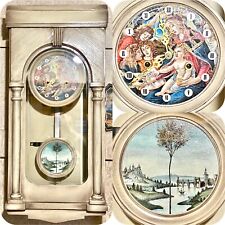 RELOJ ÚNICO� Reloj de pared vintage con esfera pintada a mano y péndulo de reloj segunda mano  Embacar hacia Argentina