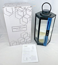 Rigel Hexagonal Metal Lantern with Solar LED Candle - New* - Free Shipping! for sale  Shipping to South Africa