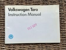 Taro owners instruction for sale  UK