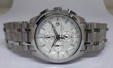 Używany męski kwarcowy roboczy chronograf data stal nierdzewna idealny zegarek na rękę, używany na sprzedaż  Wysyłka do Poland