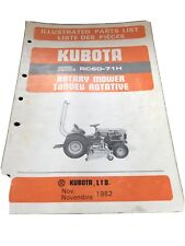 Kubota parts list for sale  LEEK