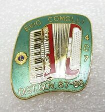 Usado, Vintage 1987-88 Leones Club Dist 4C7 acordeón Pin de Solapa (B221) segunda mano  Embacar hacia Spain