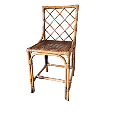 Vintage Small Bamboo Chair Mid Century Cane Seat Rattan, used for sale  Shipping to South Africa