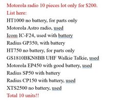 Usado, Rádio Motorola lote de 10 peças US$ 120 para todos. Fotos da FCC. comprar usado  Enviando para Brazil
