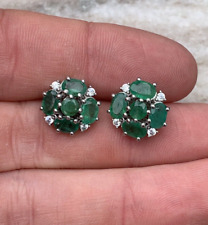 Silver emerald cluster for sale  BRIGHTON