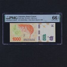 Usado, Argentina Banco Central 2017 1000 pesos Pick #366a PMG 66 EPQ gema UNC segunda mano  Embacar hacia Argentina