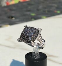 Macy's Sterling Silver Black & White Diamond Ring for sale  Shipping to South Africa