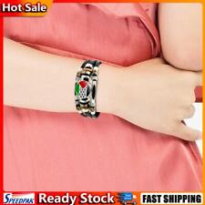 Palestine Flag Leather Bracelet Adjustable 3 Strand for Events Support (8) Hot comprar usado  Enviando para Brazil