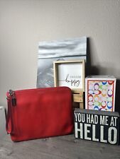 COACH Red Leather Logo iPad Universal Tablet Zip Case Wristlet 9x11 MINT EUC for sale  Shipping to South Africa