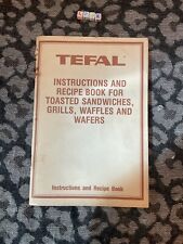 TEFAL INSTRUCTION AND RECIPE BOOK , Vintage for sale  Shipping to South Africa