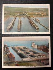 (2CARDS) AEROPLANE MAMMOTH ORE DOCKS CLARKSON COAL DOCK CO DULUTH MINN POSTCARDS for sale  Shipping to South Africa