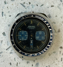 Reloj cronógrafo automático Seiko 6138-0040 Bullhead esfera negra para hombre vintage segunda mano  Embacar hacia Argentina