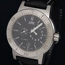 ORIS relógio automático masculino 635-7514 preto cristal de safira pequenos segundos data comprar usado  Enviando para Brazil