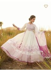 Conjunto Kurti com Dupatta estampado cor rosa Diwali Wear longo terno Anarkali Kurta comprar usado  Enviando para Brazil
