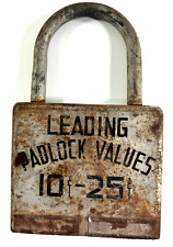 Antique Locksmith Padlock lock Advertising Store Display Sign, used for sale  Shipping to South Africa