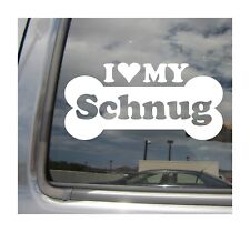 I Heart Love My Schnug - Mixed Dog Bone Car Vinyl Decal Sticker 13860 for sale  Shipping to South Africa
