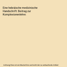 Hebräische medizinische hands gebraucht kaufen  Trebbin