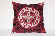 Almofada Suzani 19x19, travesseiro vintage, travesseiro de cor vermelha, travesseiro suzani com agulha comprar usado  Enviando para Brazil
