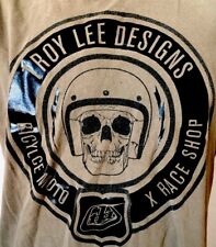 TROY LEE DESIGNS BICYCLE MOTO X RACE SHOP RACING GERMAN HELMET SKULL T-shirt L for sale  Shipping to South Africa