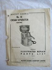 Massey-Harris Ferguson MF14 1951 crema eléctrica separador piezas catálogo manual segunda mano  Embacar hacia Argentina