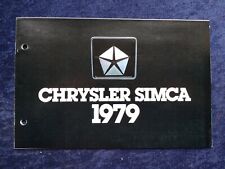 Chrysler simca prospekt gebraucht kaufen  Vechta