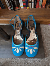 Sandálias Louloux azul camurça biqueira fechada salto gatinho tamanho 39 excelente estado usado comprar usado  Enviando para Brazil