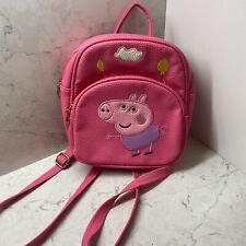 Mochila escolar Peppa Pig textura de couro rosa alça ajustável meninas para crianças comprar usado  Enviando para Brazil