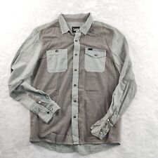 Lee Jeans Long Sleeve Men's Cotton Button Shirt - size SMALL - Grey/Dark Grey na sprzedaż  Wysyłka do Poland