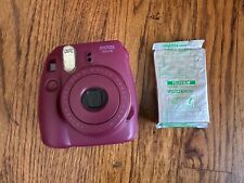 FujiFilm Instax Mini 8 Instant Film Camera maroon + 1 pack of film, used for sale  Shipping to South Africa