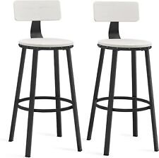 Used, VASAGLE Bar Stools, Set of 2 Tall Bar Stools with Backrest, Kitchen Stools, for sale  Shipping to South Africa