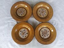 Vintage Caff Gubbio Italy Dinner Luncheon Plates Bowls Brown 9 5/8" Set of 4 for sale  Shipping to South Africa