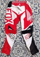 Pantalones de carreras Fox 360 Honda Motocross para hombre talla 32 rojo negro blanco hebilla segunda mano  Embacar hacia Argentina