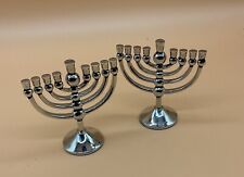 Menorah Chanukah Hanukkah Traditional Menora Vintage Set Of Two Small, used for sale  Shipping to South Africa