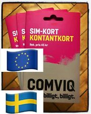 5 pcs NEW Comviq (Tele2) Swedish Sim Card European Union Roaming tweedehands  verschepen naar Netherlands