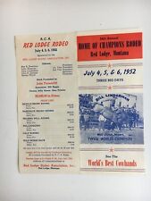 24º folheto anual Red Lodge Montana RCA Rodeo rack - Casa dos Campeões 1952 comprar usado  Enviando para Brazil