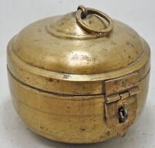 Latón Antiguo Chapati Pan Contenedor Caja Original Antigua Hechos a Mano Grabado, usado segunda mano  Embacar hacia Argentina