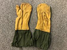 US army surplus M65 cold weather mitts leather canvas vintage for sale  WOODBRIDGE