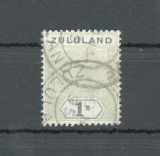 1888-93 Zululand - South Africa - Stanley Gibbons #10 - 1 Shilling Dull Green  for sale  Shipping to South Africa