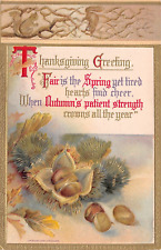 Thanksgiving greeting embossed for sale  CROWBOROUGH