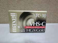 Usado, Fita cassete vídeo em branco vintage selada Maxell VHS-C TC-30 HGX-Ouro filmadora comprar usado  Enviando para Brazil
