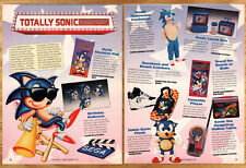 Peluche mercancía Sonic Sega Toys - 2 páginas videojuego impreso anuncio arte 1993 segunda mano  Embacar hacia Argentina