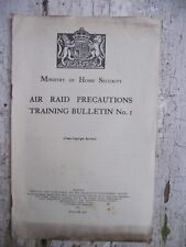 WWII ARP Training Bulletin No1 Ministry of Home Security ,Building Gas Chamber 1 for sale  Shipping to South Africa