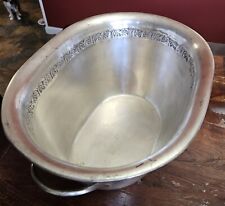 Vtg Pottery Barn Silverplate Vineyard Collection Large Oval Party Ice Bucket for sale  Shipping to South Africa