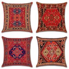Cushion Covers 45cm x 45cm Set of 1/4 Bohemian Style Home Decorative Pillow Case for sale  Shipping to South Africa