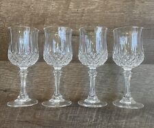 4 taças de cristal Cristal D'Arques Longchamp copos de vinho/água 6,5"", usado comprar usado  Enviando para Brazil