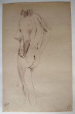 Usado, Grande Dibujo Pastel Academy Desnudo Femenino Mujer C.1950 #4 Estudio Croquis segunda mano  Embacar hacia Argentina