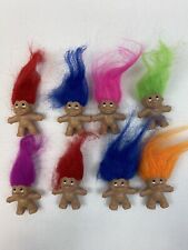 Troll Doll Pvc Zestaw 8 Wielokolorowy Vtg Retro Miniaturowe figurki Prezent PVC na sprzedaż  Wysyłka do Poland