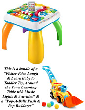 Pacote: A Laugh & Learn Baby to Toddler Toy & A Pop-A-Balls Push & Pop Bulldozer comprar usado  Enviando para Brazil